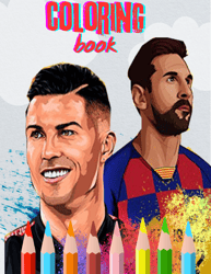 Cristiano Ronaldo and Lionel Messi Coloring page ,printable coloring