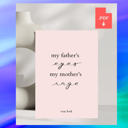 my father's eyes, my mother's rage kindle edition by Rose Brik ,Digital Products