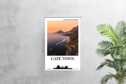 Cape Town poster  Cape town print south africa poster johannesburg travel poster south africa travel poster