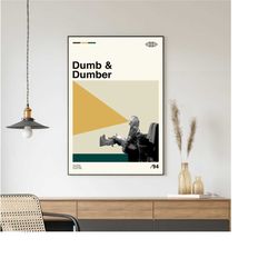 Dumb And Dumber Poster, Dumb And Dumber Print, Minimalist Movie, Vintage Retro, Abtract Poster, Aesthetic Poster, Vintag