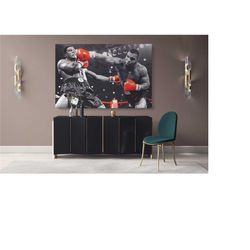 boxing image canvas, boxing poster canvas, muhammad ali canvas, canvas print, custom canvas, canvas wall art, boxer canv