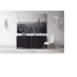 new york city black and white canvas, new york canvas, canvas, canvas print, wall hanging, wall decoration, home decor,