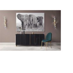 elephant canvas, animal canvas, black and white animal canvas, wild animal canvas,canvas wall art, canvas painting, canv