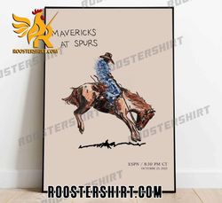 Dallas Mavericks At Spurs New Design Poster Canvas  Roostershirt