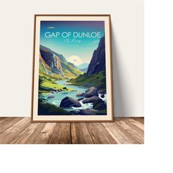 Gap of Dunloe Traditional Print County Kerry Travel Poster Ireland Wall Art Home Decor Gift