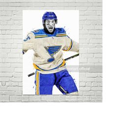 Jordan Kyrou Poster, Canvas, Hockey print, Sports wall art, Kids room decor, Man Cave, Gift