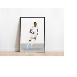 Raphinha Leeds United Football Poster Print A3 / A4 / A5 Wall Art, Office, Bedroom