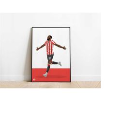 Josh Dasilva Brentford Football Poster Print A3 / A4 / A5 Wall Art, Office, Bedroom