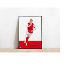 Martin Odegaard Arsenal Football Poster Print A3 / A4 / A5 Wall Art, Office, Bedroom