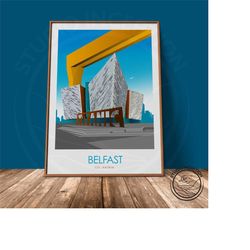 Belfast Travel Poster Print, Northern Ireland, Titanic