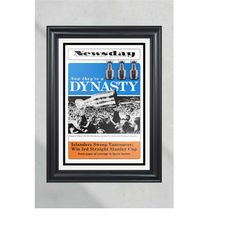 1982 New York Islanders DYNASTY Stanley Cup Champions Framed Front Page Newspaper Print
