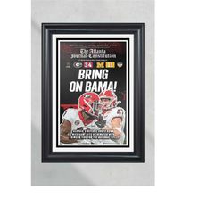 2021 UGA Bring on Bama Georgia Bulldogs Orange Bowl Framed Front Page Newspaper Print