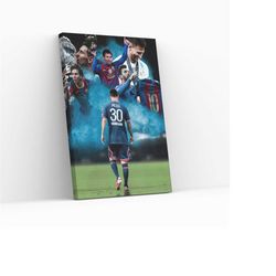 Lionel Messi The GOAT Sports Football Soccer Legend FIFA World Cup Winner Ready Wall Hanging Canvas Wall Art Print Poste