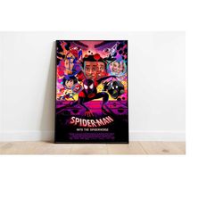Spiderman / Spiderman Poster / into the Spider-Verse / Wall Art Print / Minimalist Movie / Marvel Print / Marvels Gifts