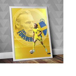 emil forsberg - sweden national team / euro 2020 / swedish football / forsberg poster / forsberg print / football print