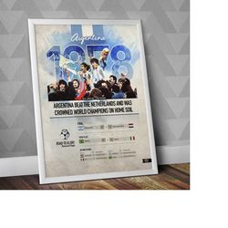 1978 World Cup Winners / Argentina National Team / Argentina 1978 / Argentina Poster / Argentina Print / Soccer Print /