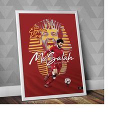 mo salah print / liverpool fc / the egyptian king / ynwa / reds print / football print / football poster / soccer poster