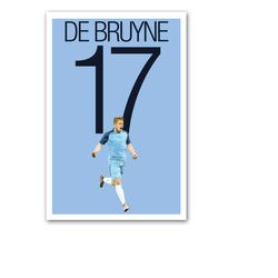 Kevin De Bruyne Poster - Manchester City FC - Belgium Soccer Poster - Unframed Soccer Poster - Kevin De Bruyne Print