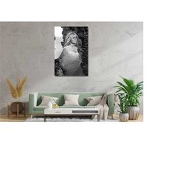 brigitte bardot ready to hang canvas, black and white wall art, vintage print,photography prints,museum quality photo ar