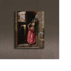 a girl in cairo (jeune fille du caire) painting photo canvas, sexual slavery in the ottoman empire photo canvas, histori