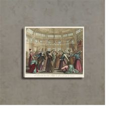 dervishes in the temple of lera painting photo canvas, islamic painting, dervish dance, old ottoman photo canvas, histor