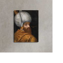 baiazid i. painting portreit photo canvas, yildirim bayezid, the sultan's world, ottoman empire photo canvas, historical