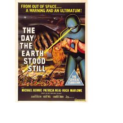 The Day the Earth Stood Still 1951 Movie POSTER PRINT A1 50s Classic Sci-fi Film Wall Art Decor