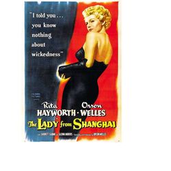 The Lady From Shanghai 1947 Movie POSTER PRINT A5-A2 40s Rita Hayworth Orson Welles Vintage Film Wall Art Old Hollywood