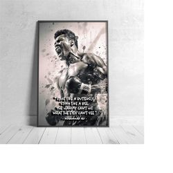 muhammad ali poster, boxing poster print - boxing canvas wall art - sports poster