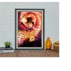 Wonka Movie Poster, Timothe Chalamet Classic Movie Poster, Wonka (2023) Classic Movie Canvas Cloth Poster, Festival Deco