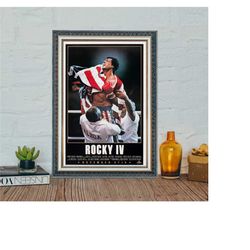 Rocky IV Movie Poster, Rocky IV Classic Vintage Film Poster, Sylvester Stallone Classic Movie Canvas Cloth Poster