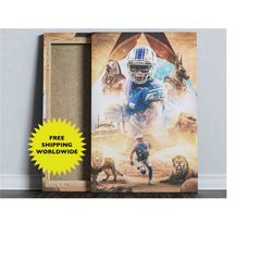 Detroit Lions, Amon-Ra St. Brown, Football Coach Gift, Sports Poster, NFL Poster, Football Dad, NFL Gifts, NFL Wall Art,
