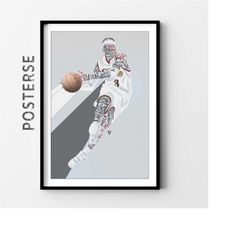 Allen Iverson poster, Philadelphia 76ers print, Trendy Sports Home Decor, Basketball Fan Gift,  NBA Poster, Basketball W