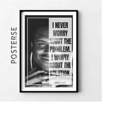 Shaquille O'Neal Motivational quote poster, NBA Poster, Basketball Wall Art, Trendy Sports Decor, Basketball Fan Gift, D