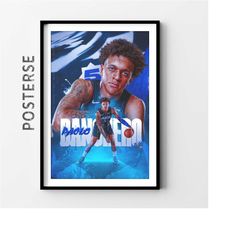 Paolo Banchero Orlando Magic NBA Posters, Trendy Posters, Basketball wall art, Basketball Coach Gift, Digital Print, Wra