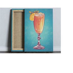 bar cart prints and accessories, bellini  cocktail art, alcohol poster, bar cart decor, bourbon wall art, cocktail wall