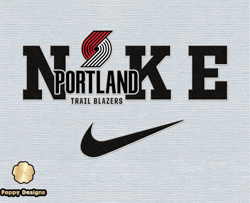 Nike Portland Trail Blazers Svg, Stitch Nike Embroidery Effect, NBA Logo, Basketball Svg, NBA, Nike Nba Design 27