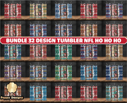 Bundle 32 Design Tumbler NFL Ho Ho Ho, Christmas Ho Ho Ho Tumbler Wrap, NFL Merry Christmas Png, NFL, NFL Football Png 6