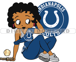 Indianapolis Colts Betty Boop Svg, NFL Svg, Girl Sport Svg, Football Svg Download Digital File 06