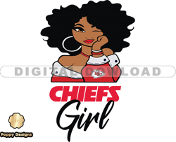 Chiefs Girl Svg, Girl Svg, Football Team Svg, NFL Team Svg, Png, Eps, Pdf, Dxf file 15
