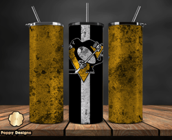 Pittsburgh Penguins Tumbler Warp, NCCA Tumbler Warp, Sport Tumbler PNG ,Instant Download 76