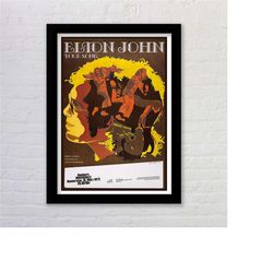 Framed Elton John  Concert Poster Print Hamburg 1972 Wall Art