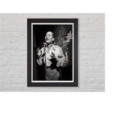 Billie Holiday 1949 Print / Available Framed / Black and White / Art Print / Jazz Singer / Jazz Poster / Wall Art / Home