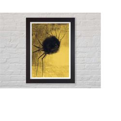 The Smiling Spider by Odilon Redon  Framed Art Print / Poster / Surreal Art / Wall Decor / Print / Wall Art / Weird Art