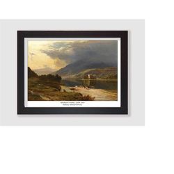 Kilchurn Castle, Loch Awe by Sidney Richard Percy Scottish Landscape Framed Art Print / Landscape Painting Print / Wall