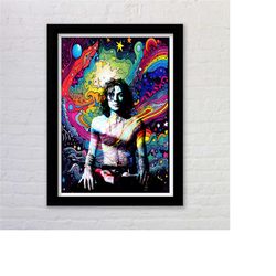 psychedelic syd barrett pink floyd poster print. available framed. wall art