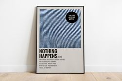 Nothing Happens Vintage Retro Album Cover Print, Album Polaroid  Poster, Song Lyrics Wall Art, Room Decor, Retro Music C