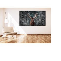red deer photo print,wild life canvas art,deer poster