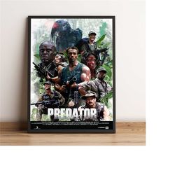 Predator Poster, Arnold Schwarzenegg Wall Art, Carl Weathers