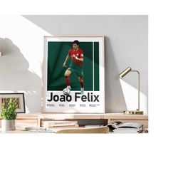Printable Joao Felix Poster, Portugal Soccer Print, Man